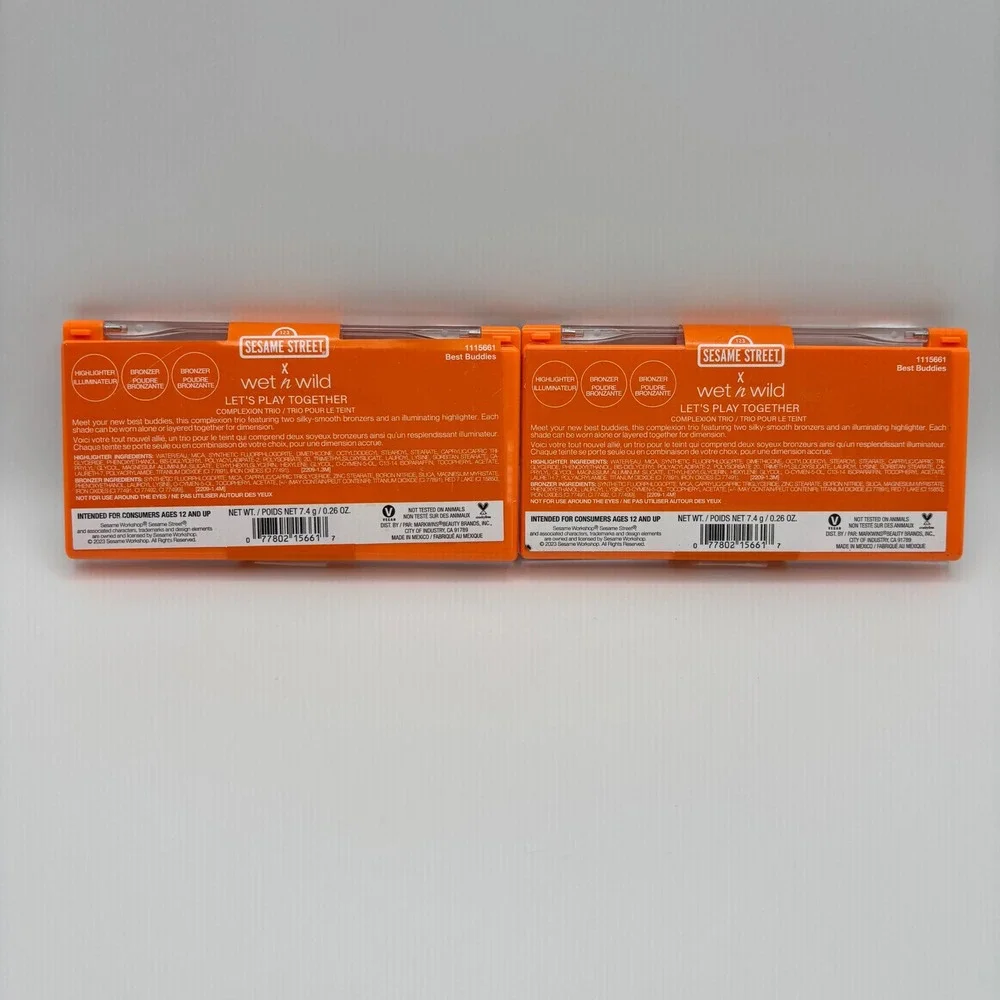Wet n Wild Best Buddies Complexion Trio Bronzer Highlighter Palette‎ x2